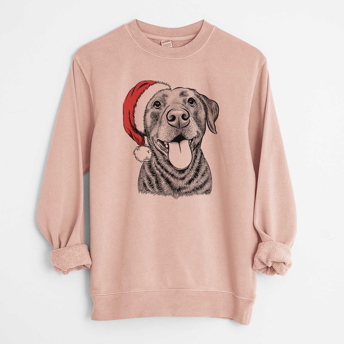 Santa Gwen the Labrador Retriever - Unisex Pigment Dyed Crew Sweatshirt