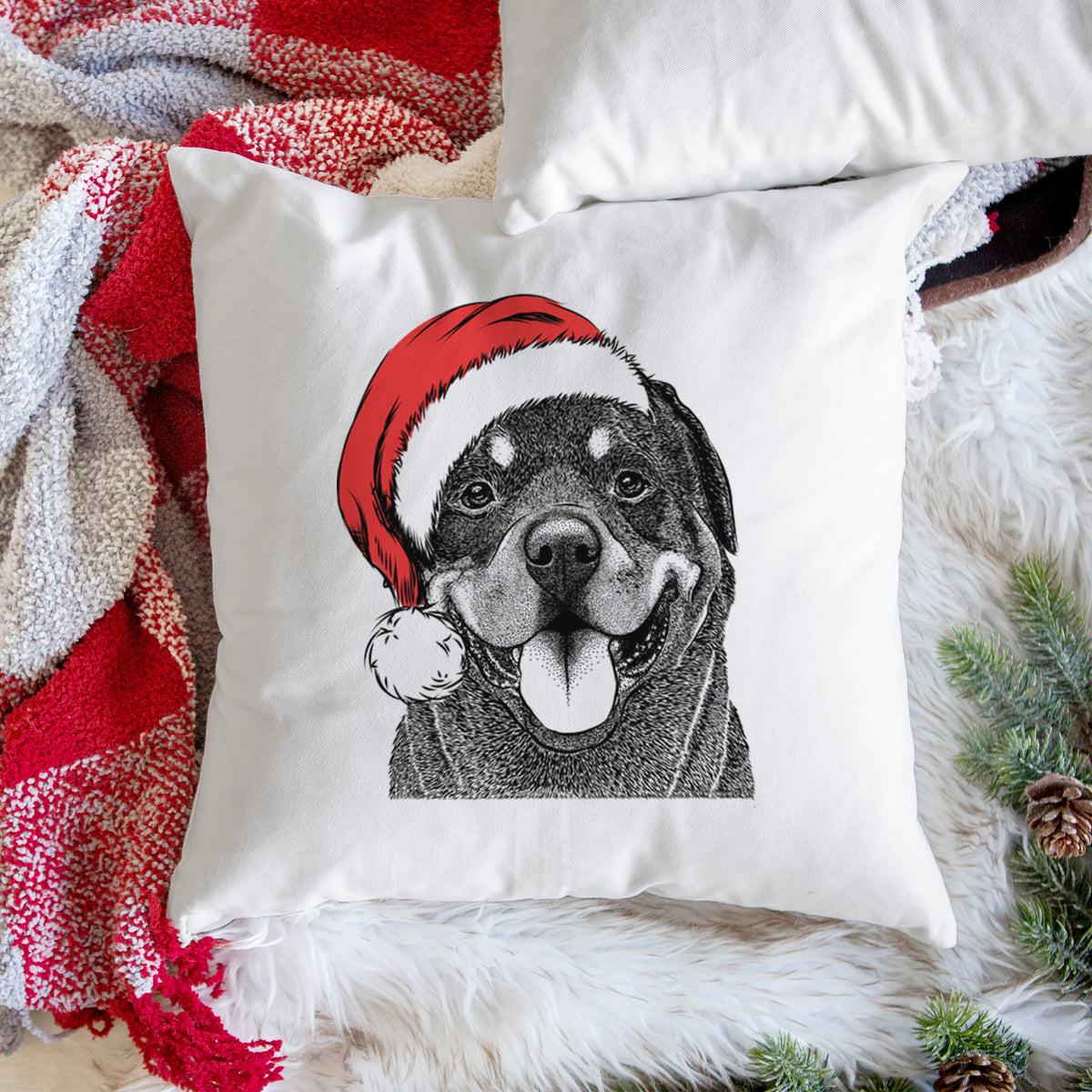 Hagan the Rottweiler - Throw Pillow Cover