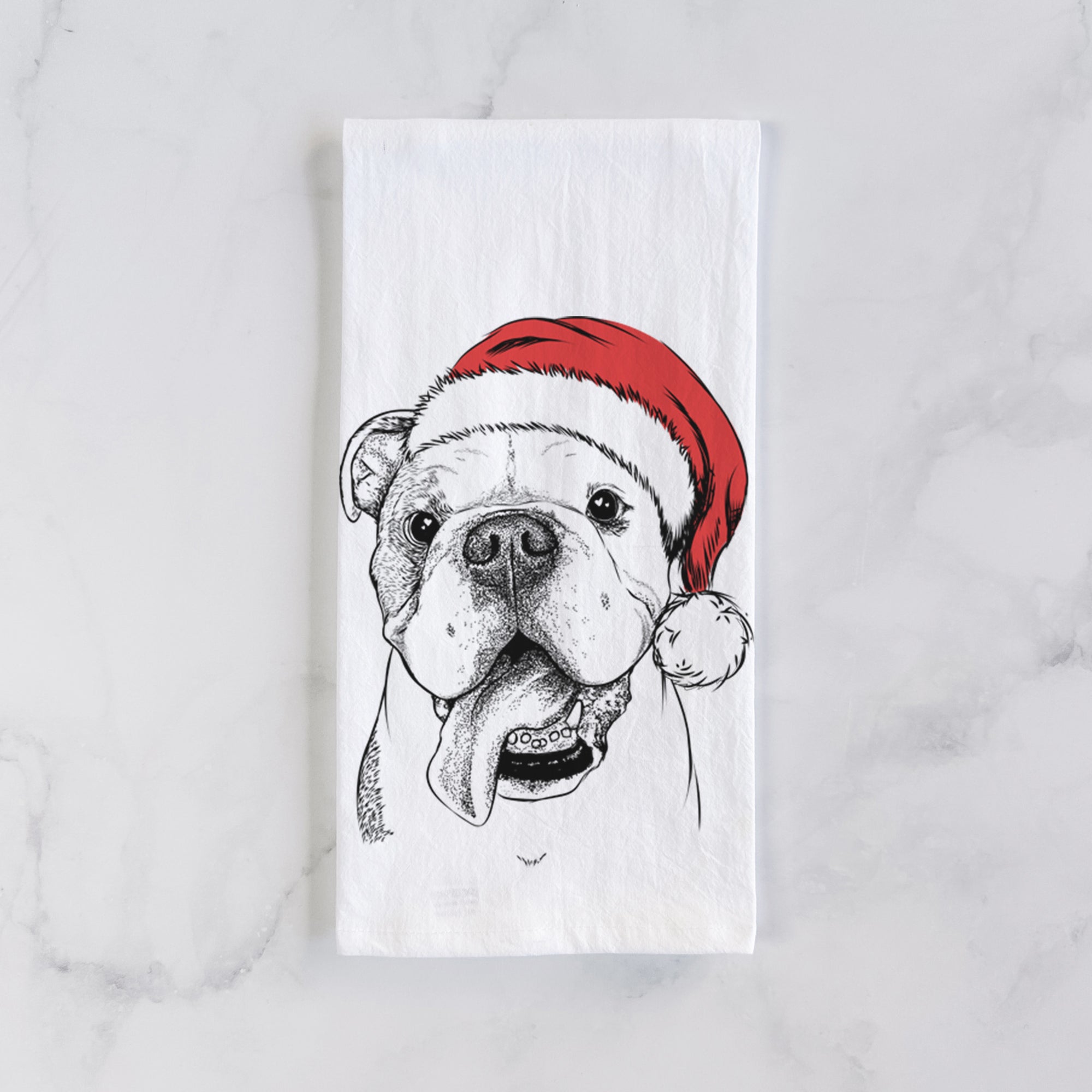 Hank the English Bulldog Tea Towel