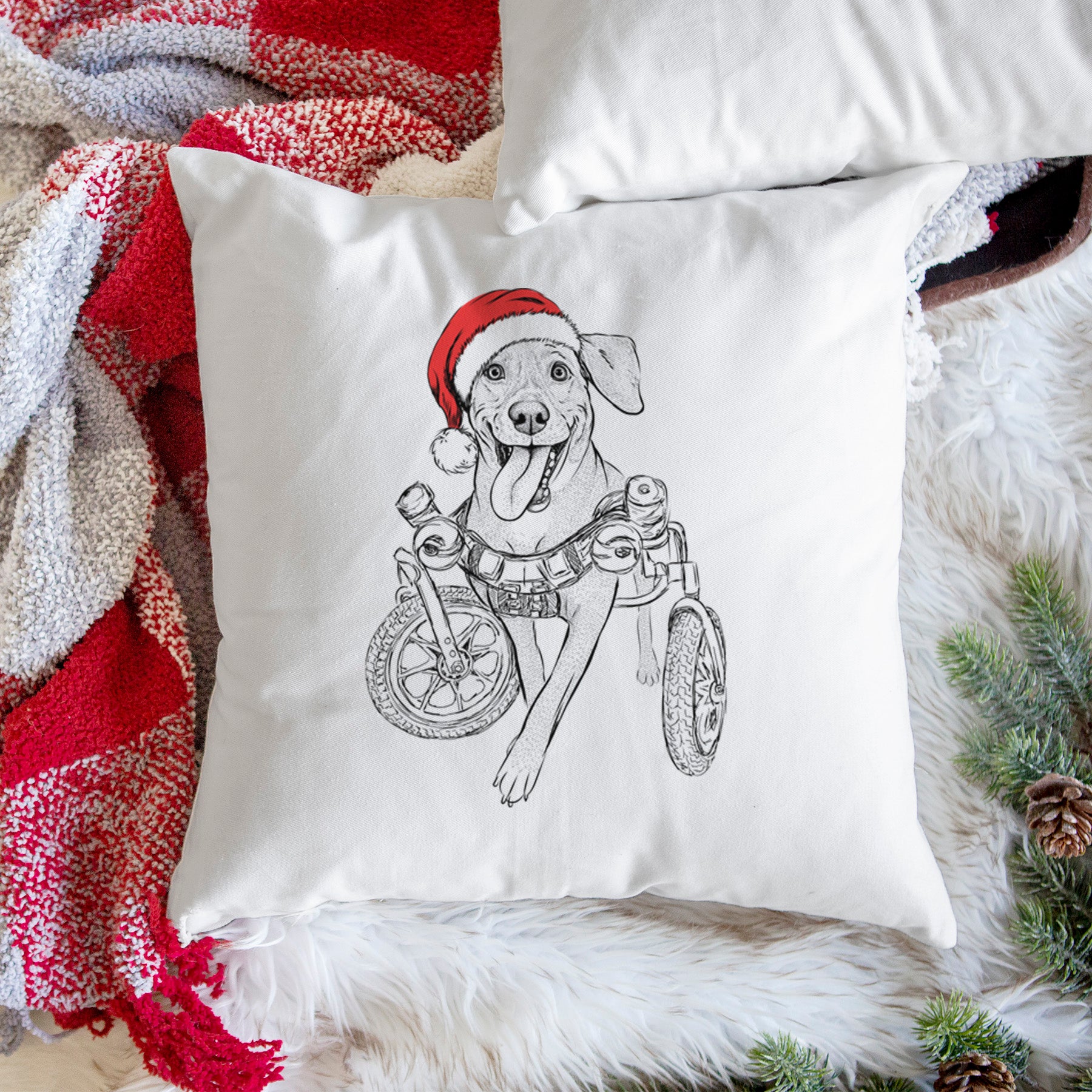 Hannah the Pitbull Mix - Throw Pillow Cover