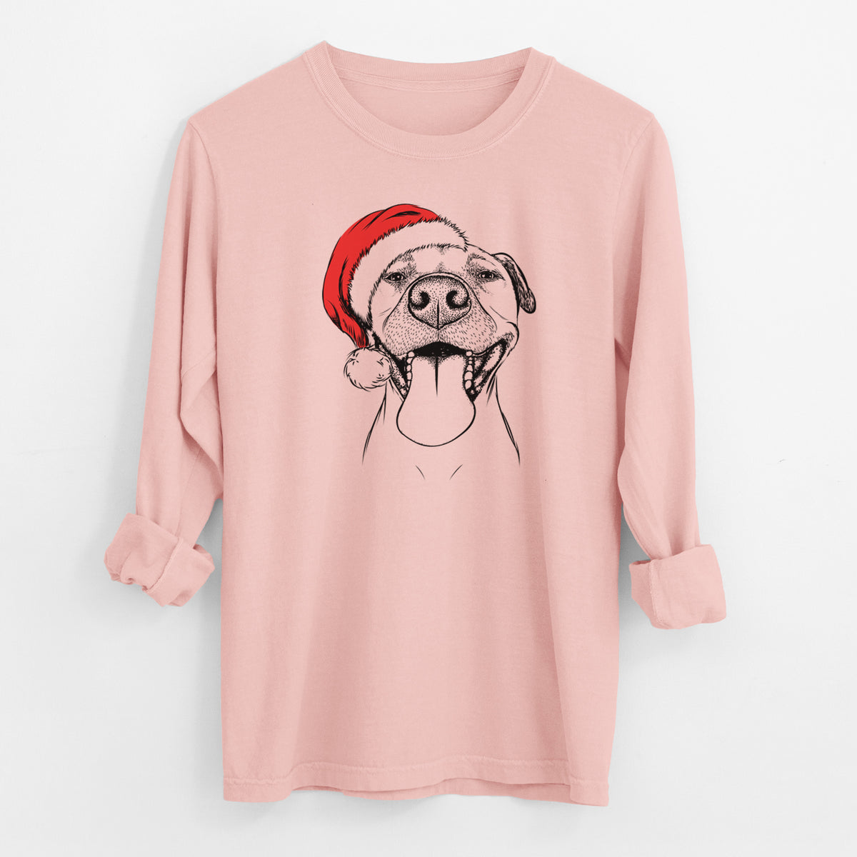Santa Jack the Happy Mixed Breed - Men's Heavyweight 100% Cotton Long Sleeve