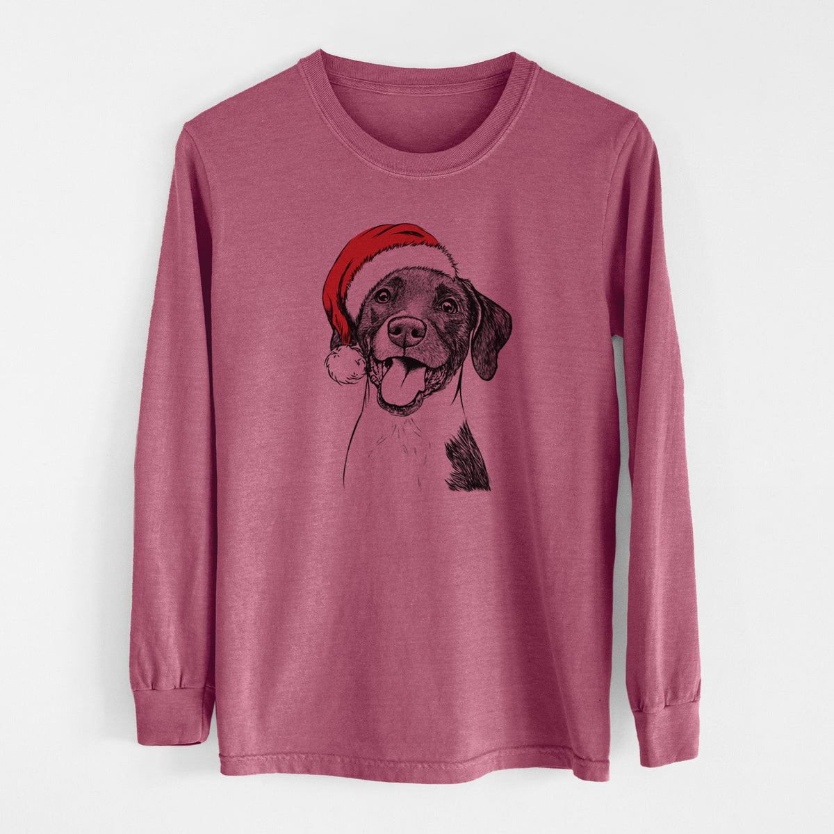 Santa Harper the Mixed Breed - Men&#39;s Heavyweight 100% Cotton Long Sleeve