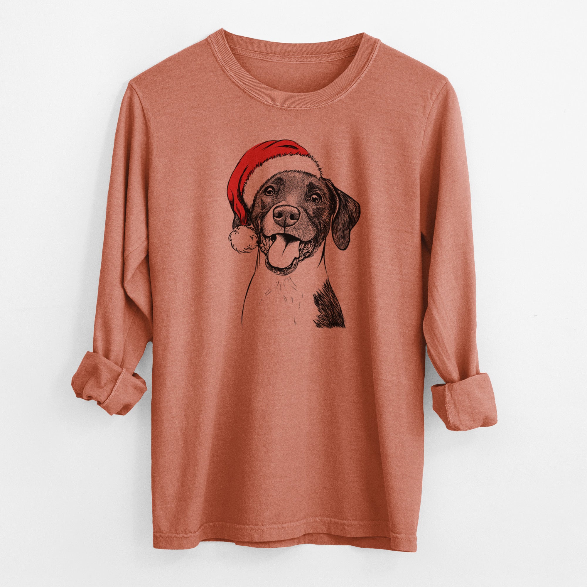 Santa Harper the Mixed Breed - Men's Heavyweight 100% Cotton Long Sleeve