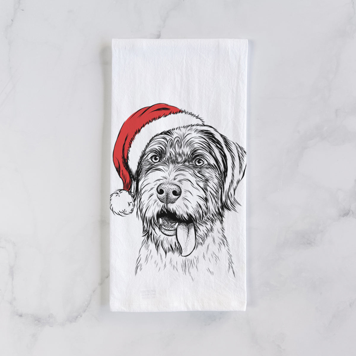 Hazel the German Wirehaired Pointer Mix Tea Towel