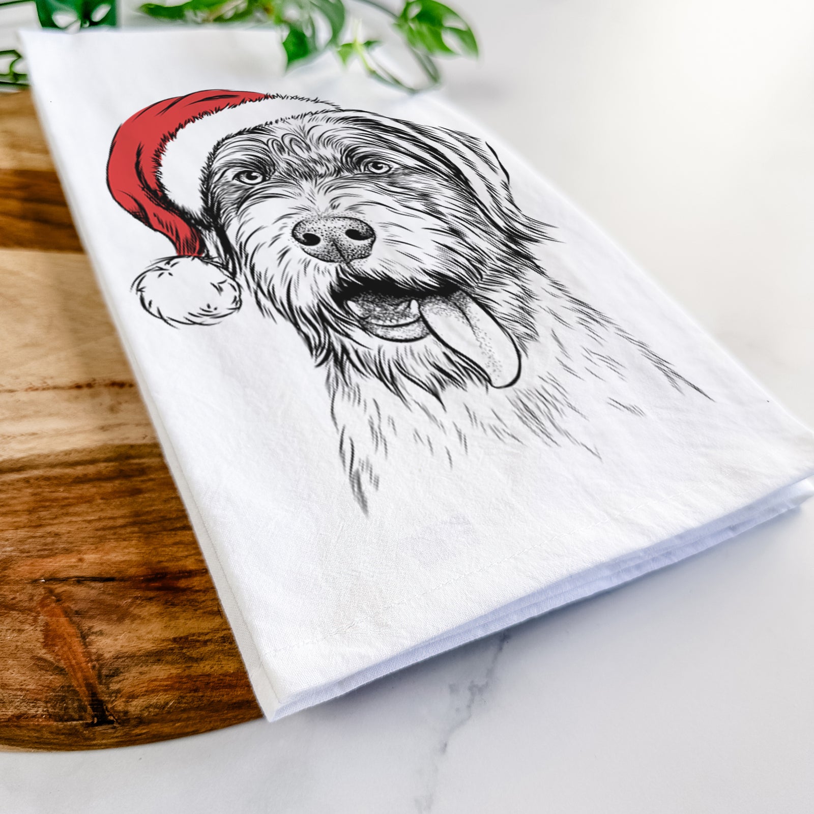 Hazel the German Wirehaired Pointer Mix Tea Towel