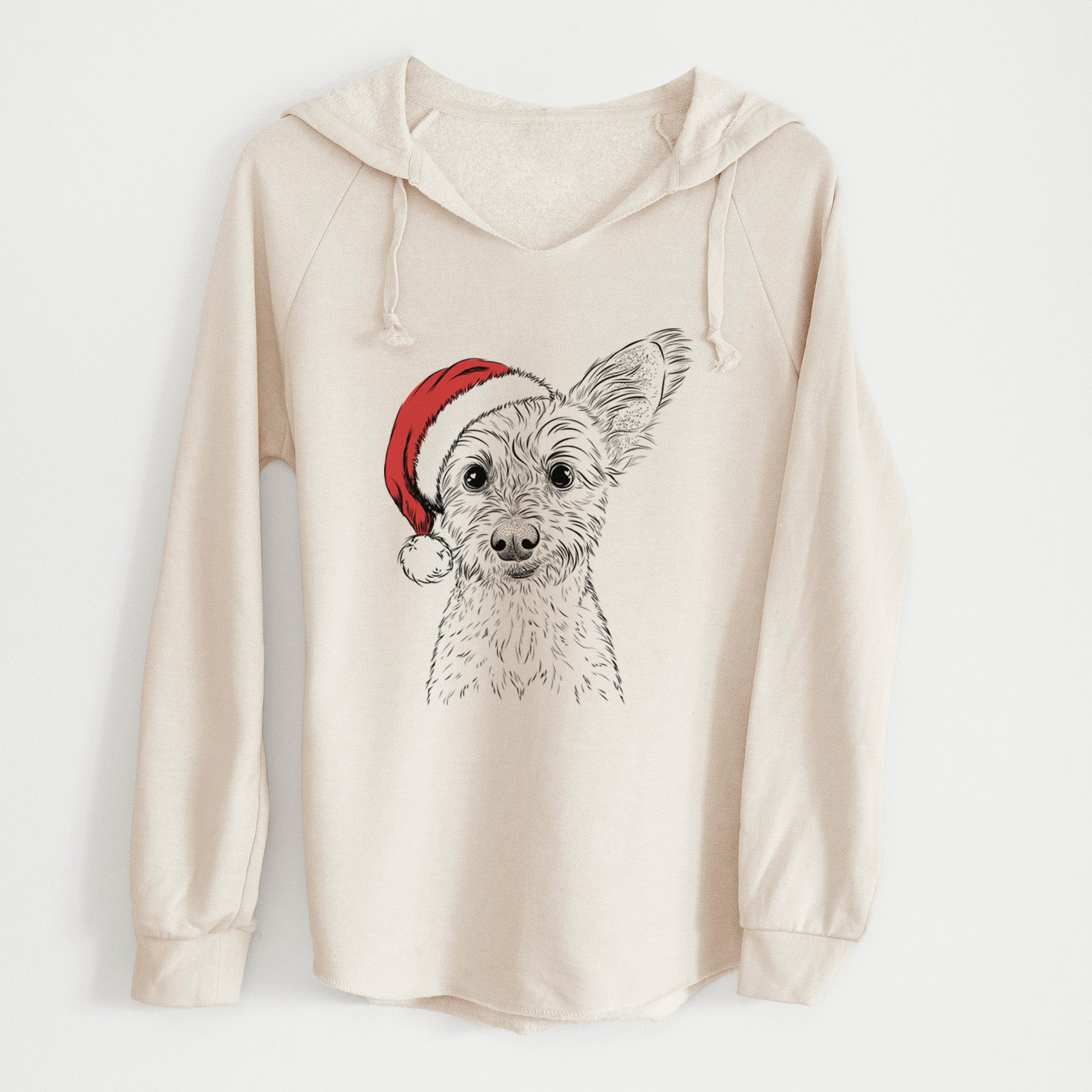 Santa Heidi the Schnauzer Mix - Cali Wave Hooded Sweatshirt