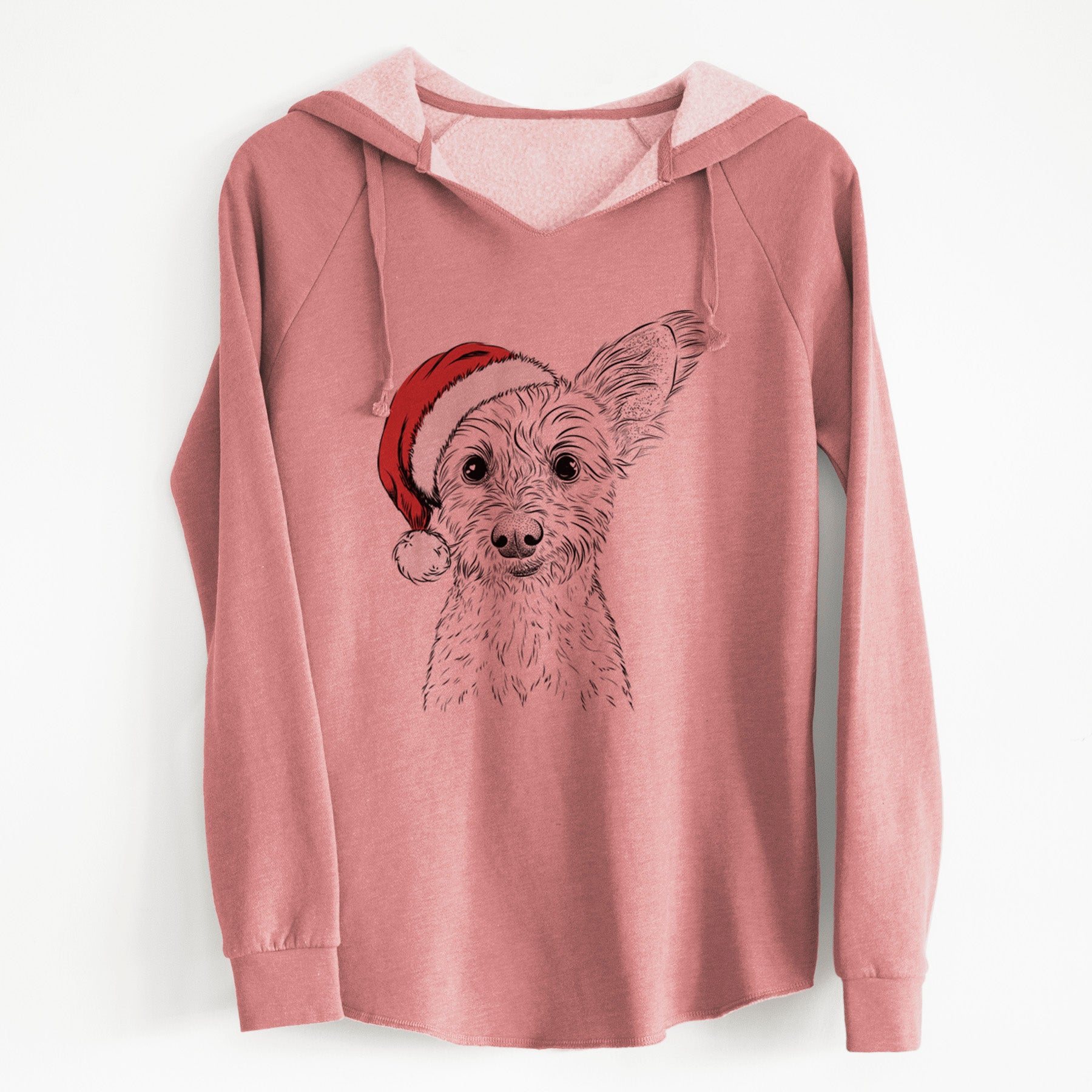Santa Heidi the Schnauzer Mix - Cali Wave Hooded Sweatshirt