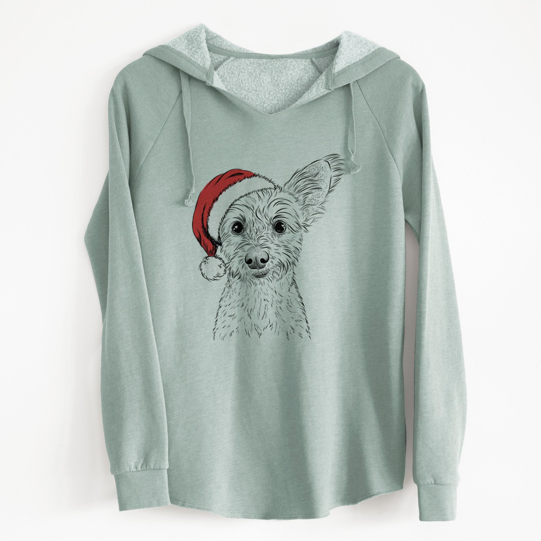 Santa Heidi the Schnauzer Mix - Cali Wave Hooded Sweatshirt