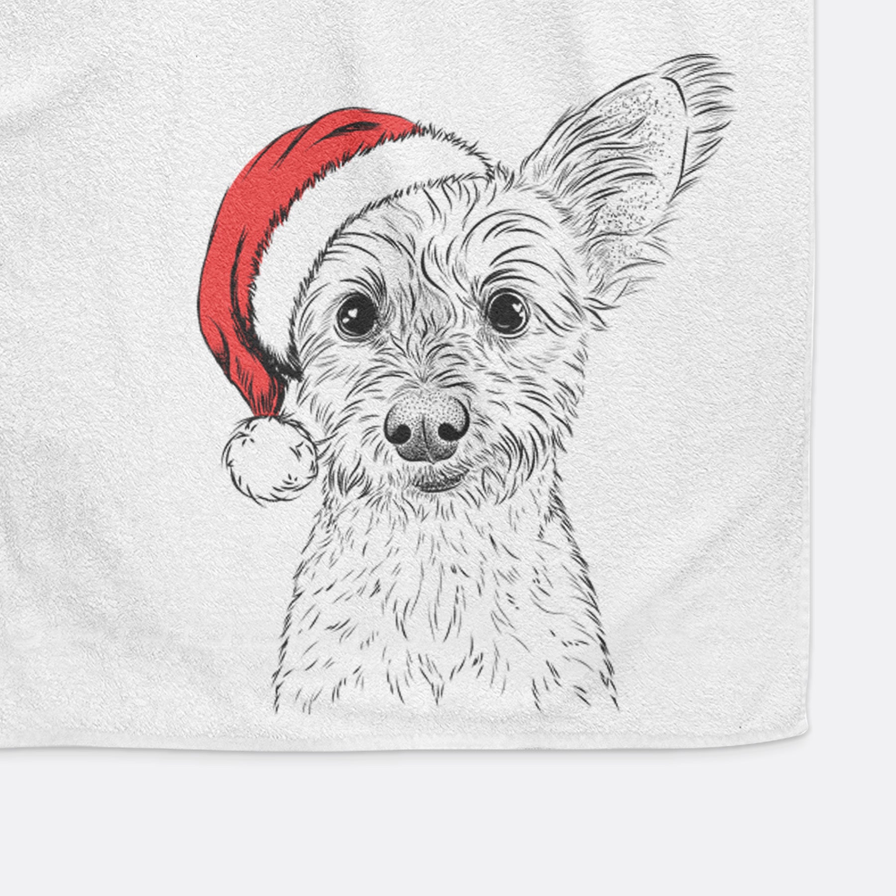 Heidi the Schnauzer Mix Decorative Hand Towel