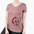 Santa Heidi the Schnauzer Mix - Women's Perfect V-neck Shirt