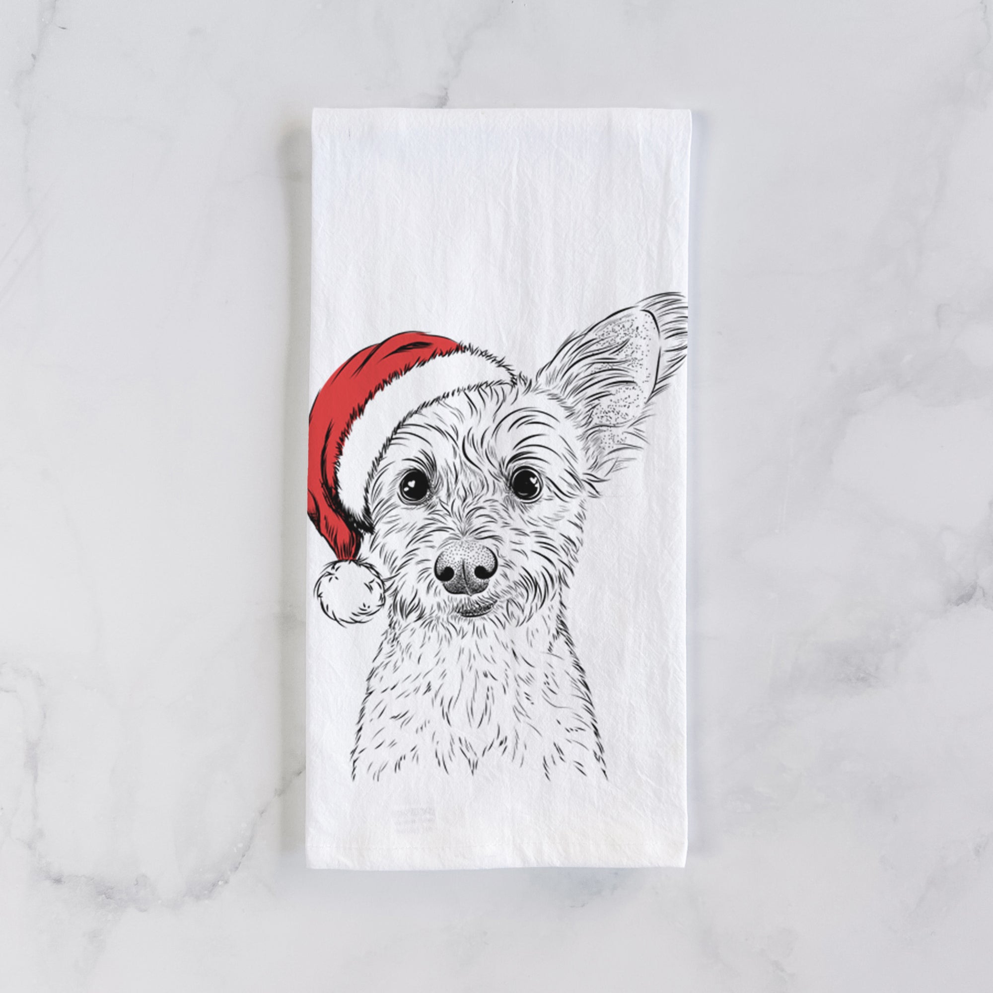 Heidi the Schnauzer Mix Tea Towel