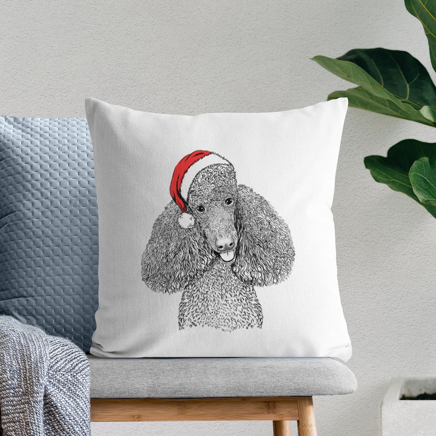 Henry the Standard Poodle - Throw Pillow Cover