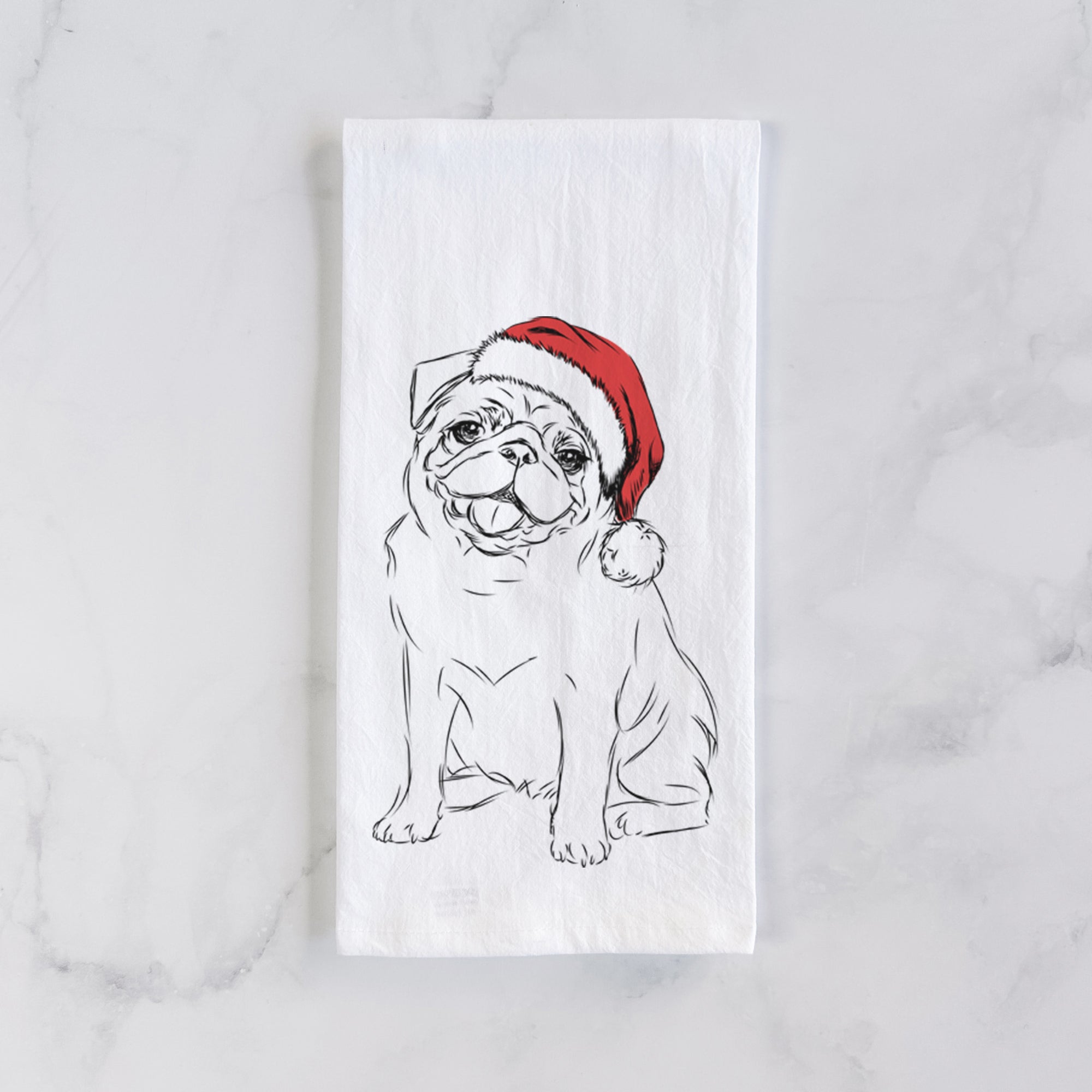 Higgins the Pug Tea Towel