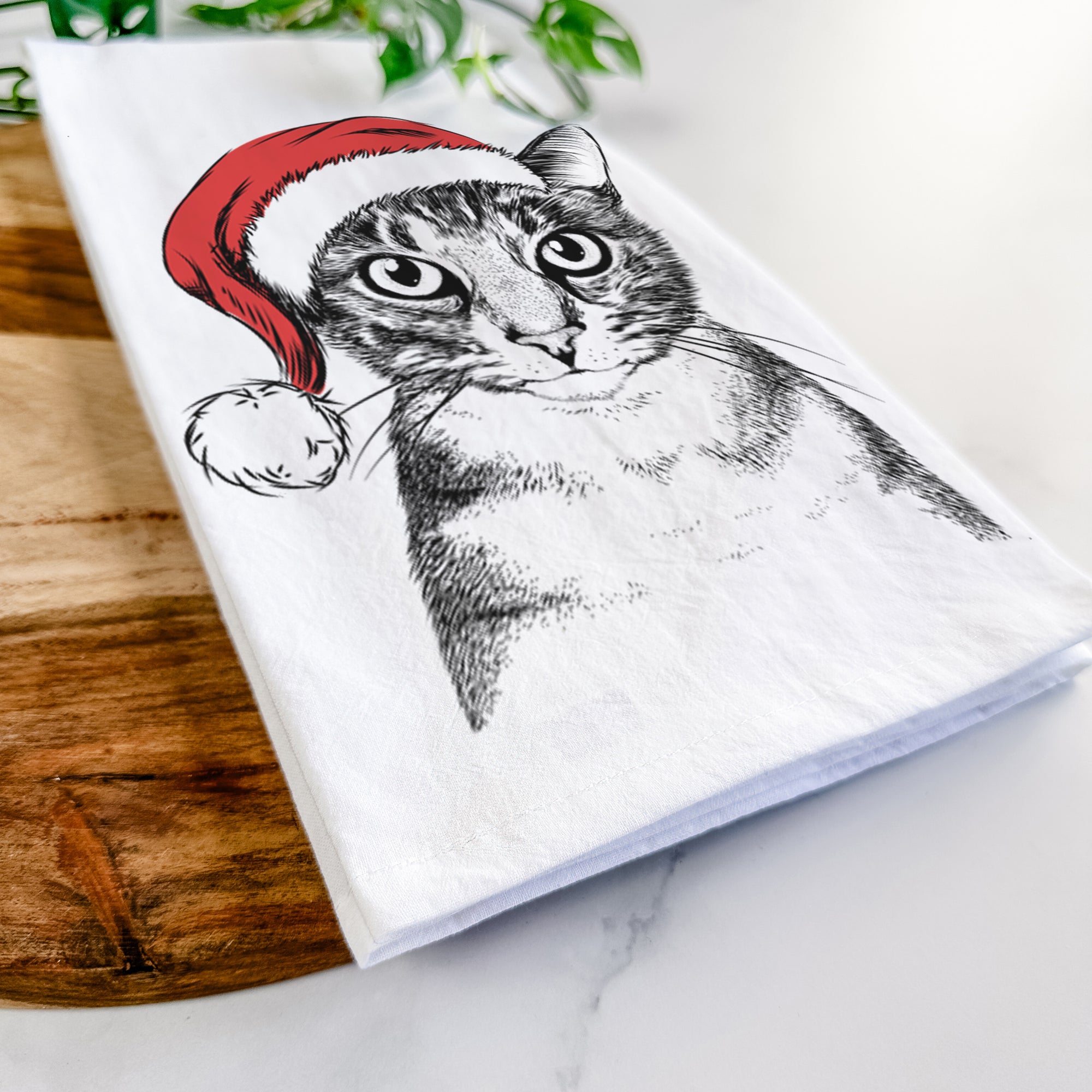 Hobbes the Tabby Cat Tea Towel