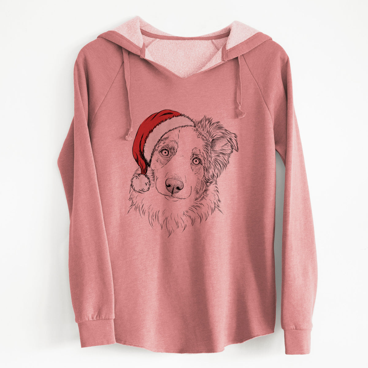 Santa HoneyBee the Miniature Australian Shepherd - Cali Wave Hooded Sweatshirt