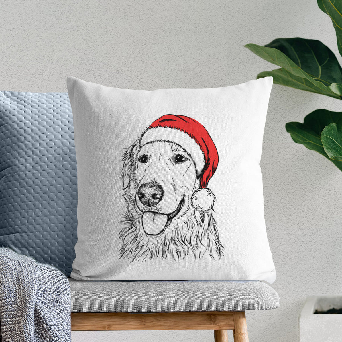 Hopper the Golden Retriever - Throw Pillow Cover
