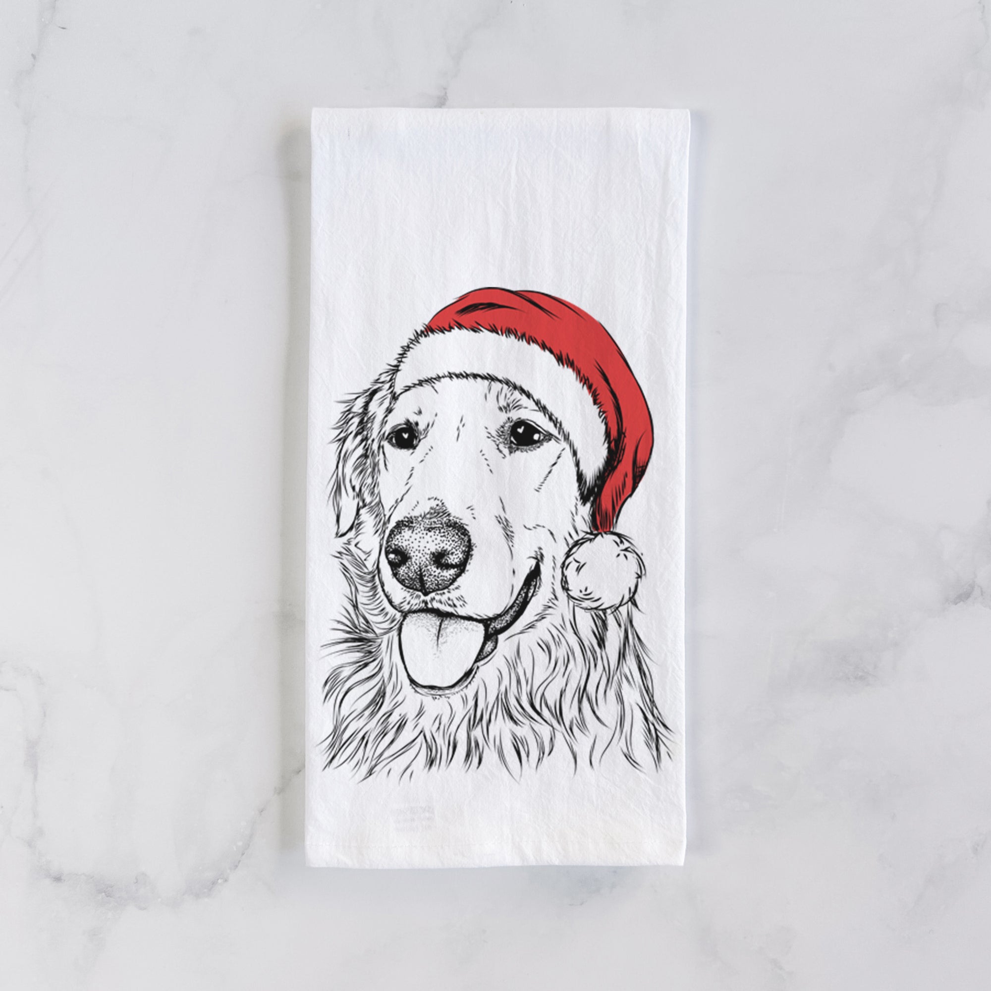 Hopper the Golden Retriever Tea Towel