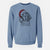 Santa Huck the Bluetick Coonhound - Unisex Pigment Dyed Crew Sweatshirt