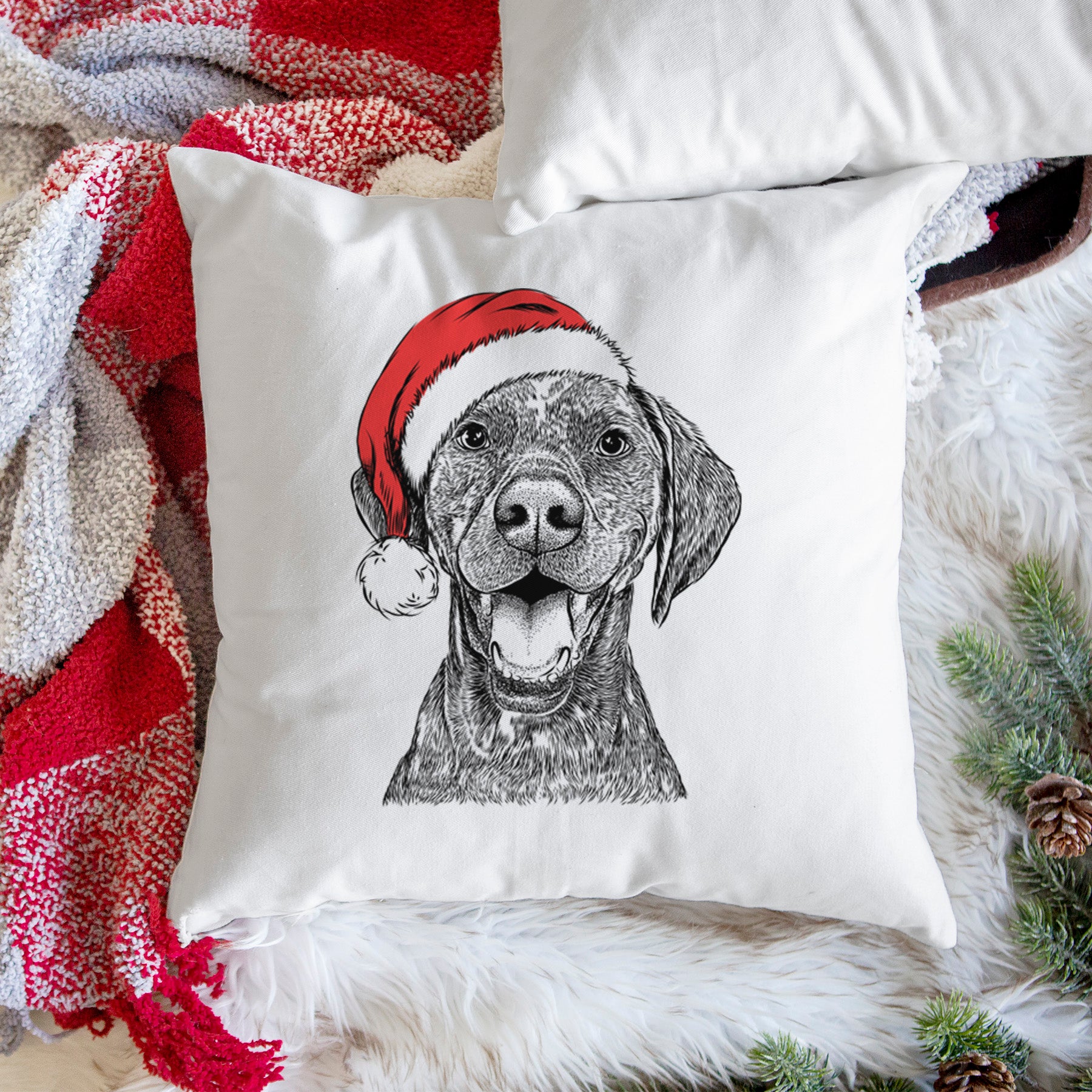 Hudson the German Shorthaired Pointer - Throw Pillow Cover