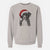 Santa Indi the Border Collie - Unisex Pigment Dyed Crew Sweatshirt