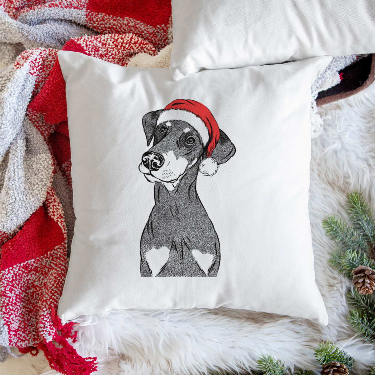 Iroh the Doberman Pinscher - Throw Pillow Cover