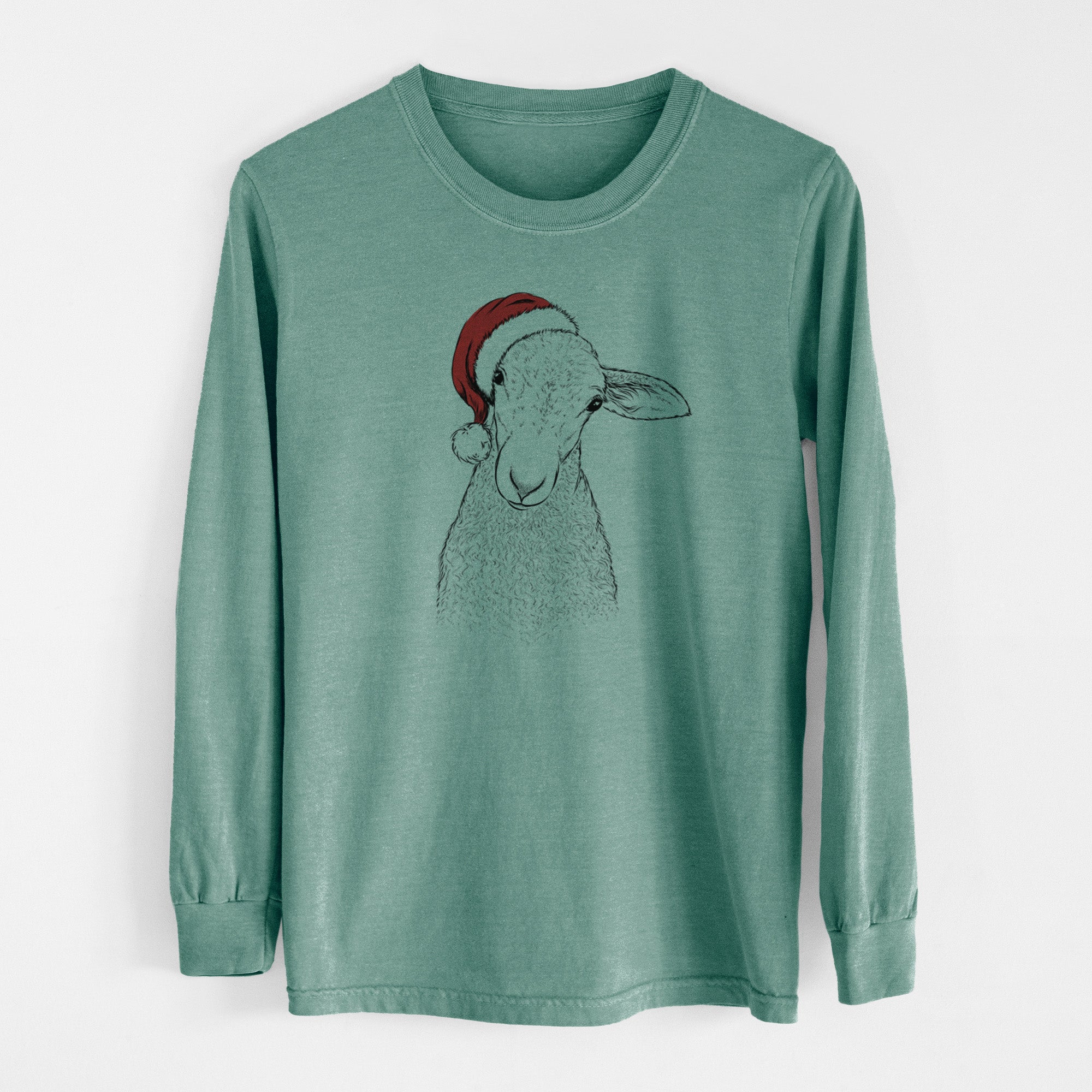 Santa Ivy the Lamb - Men's Heavyweight 100% Cotton Long Sleeve