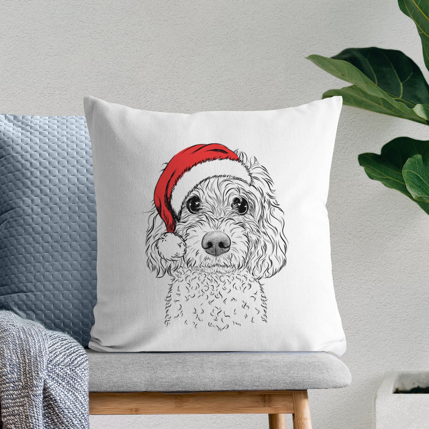 Izzie the Cavachon - Throw Pillow Cover