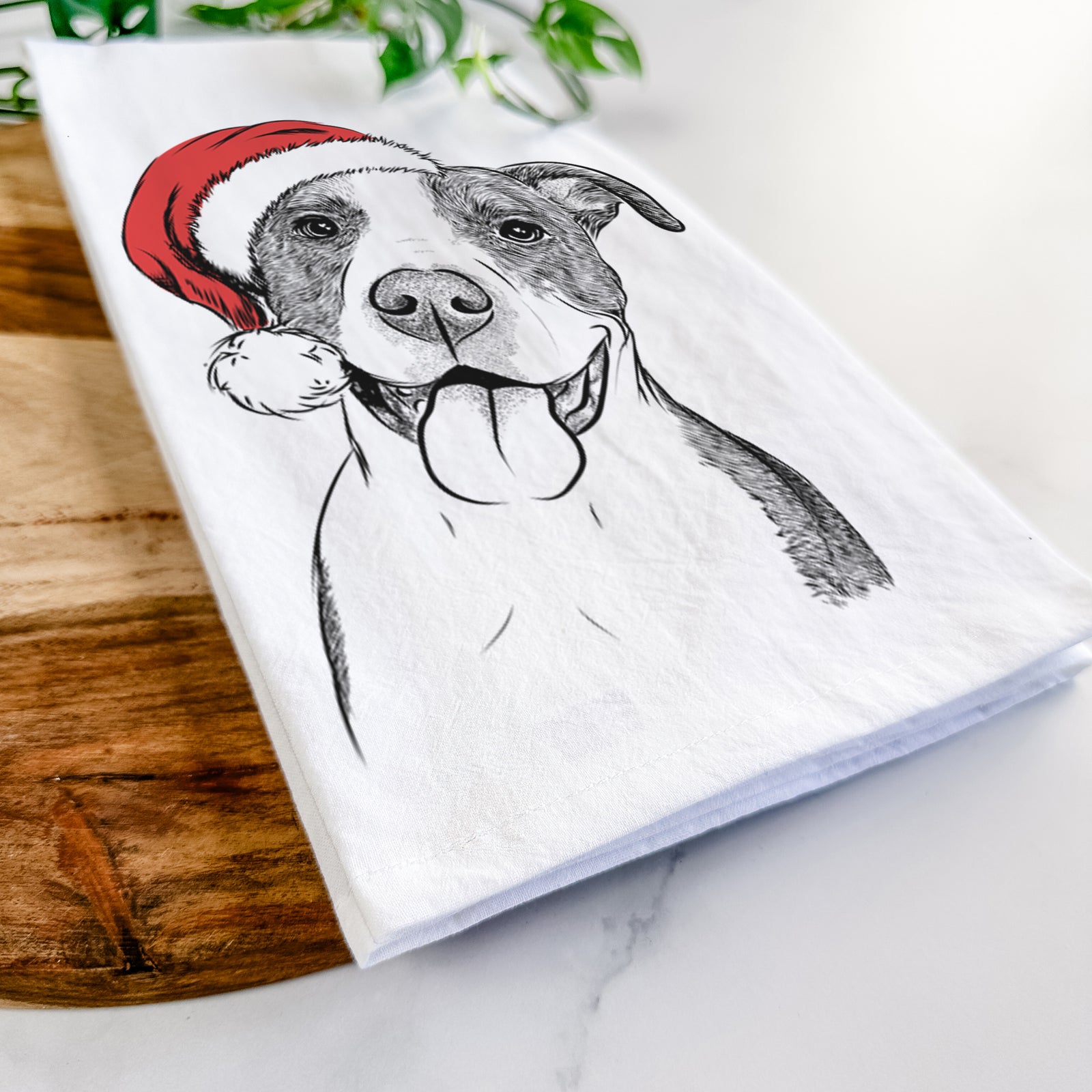 Jax the American Pitbull Terrier Mix Tea Towel