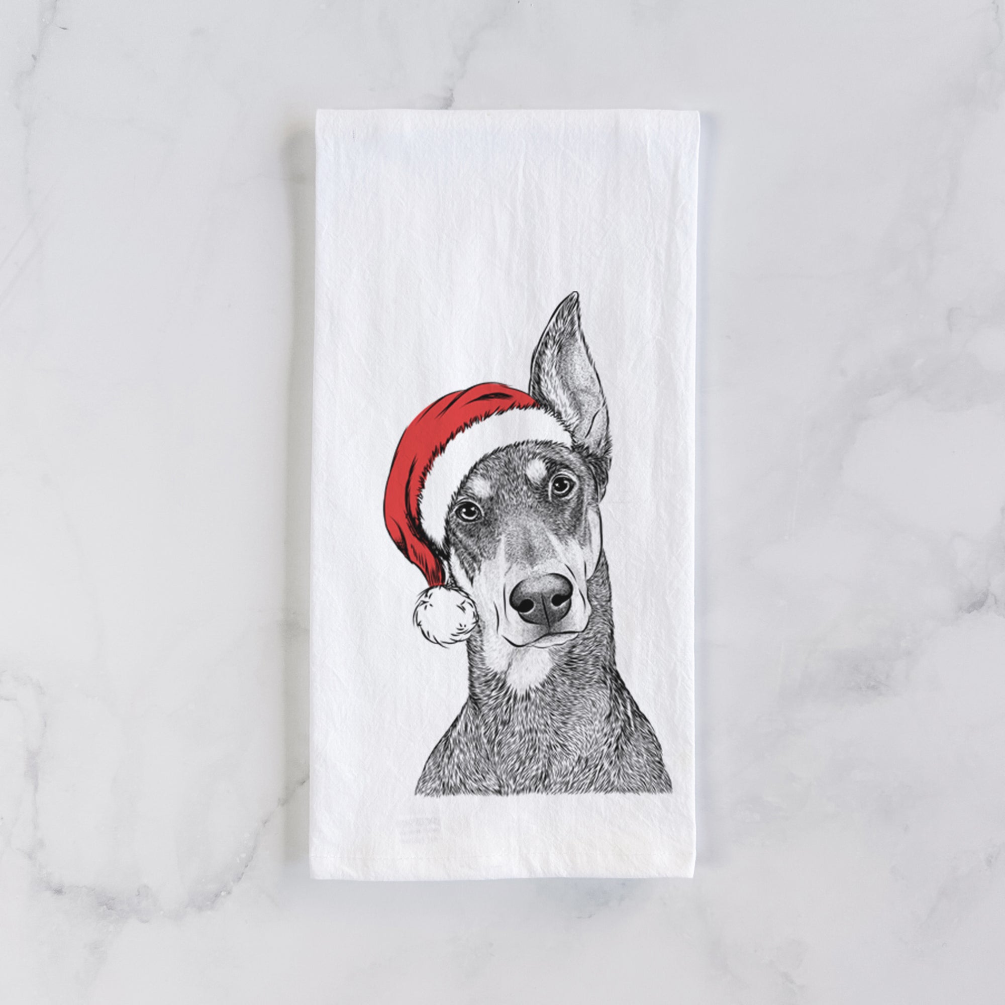 Jenna the Doberman Pinscher Tea Towel