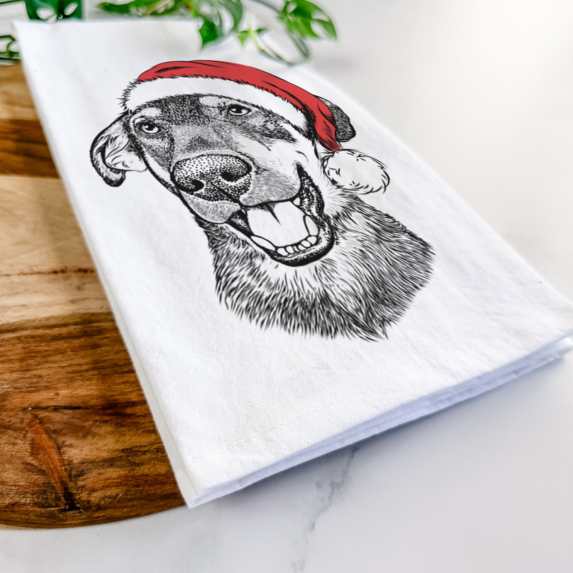 Jet the Mixed Breed Tea Towel