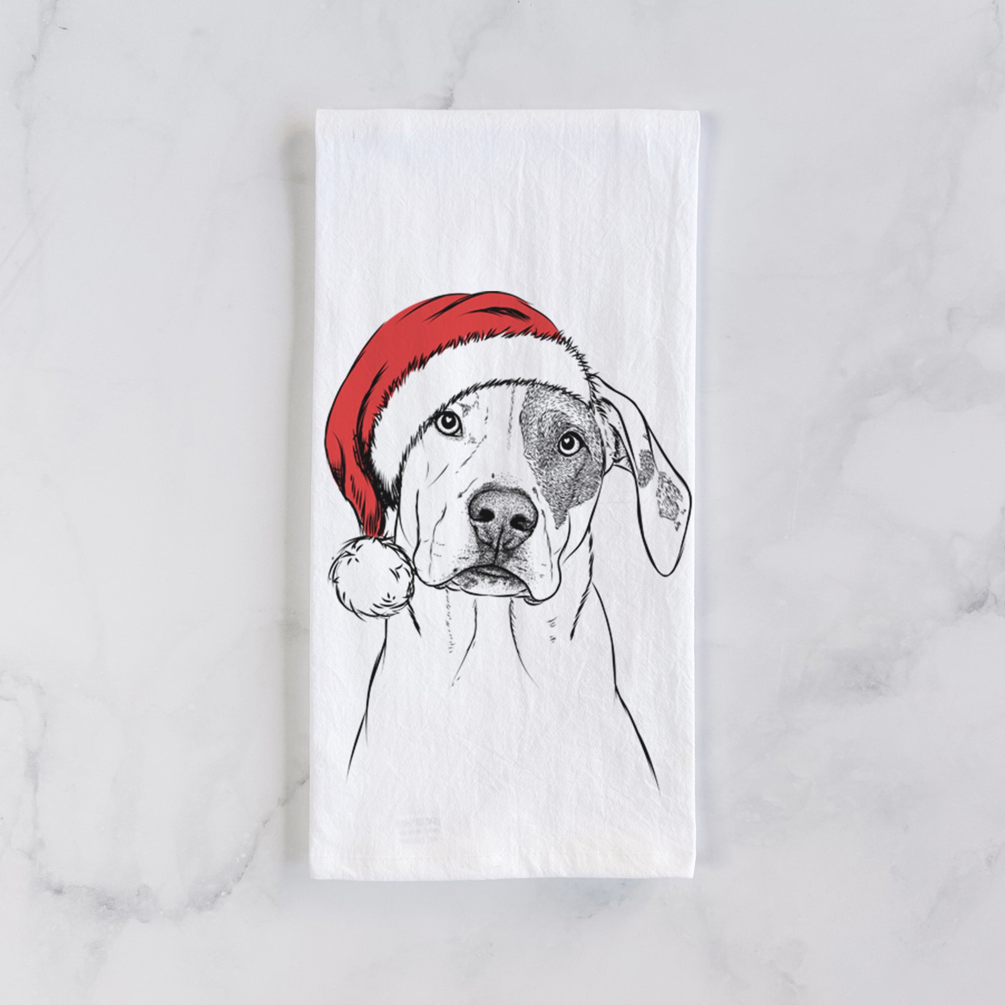 Julio the Dogo Argentino Mix Tea Towel