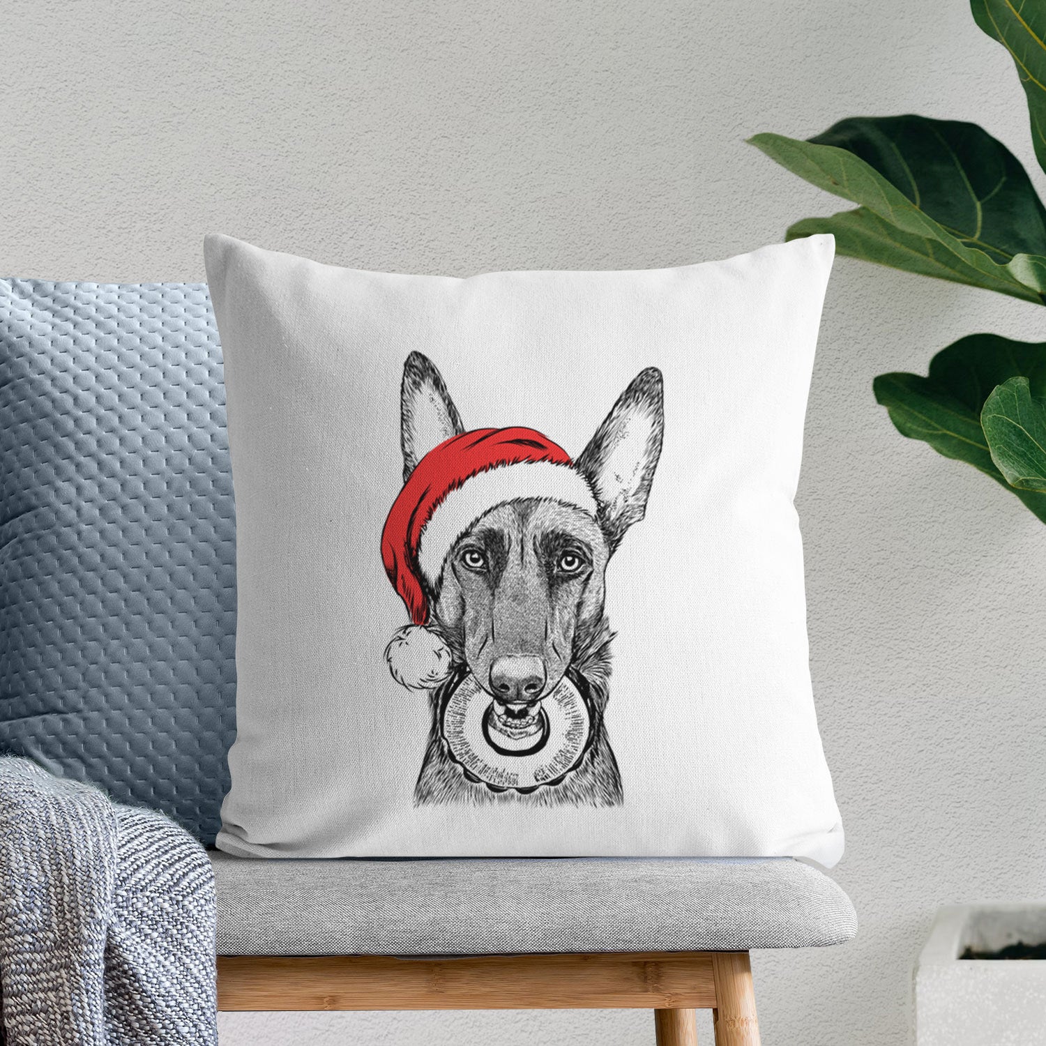 Juno the Belgian Malinois - Throw Pillow Cover