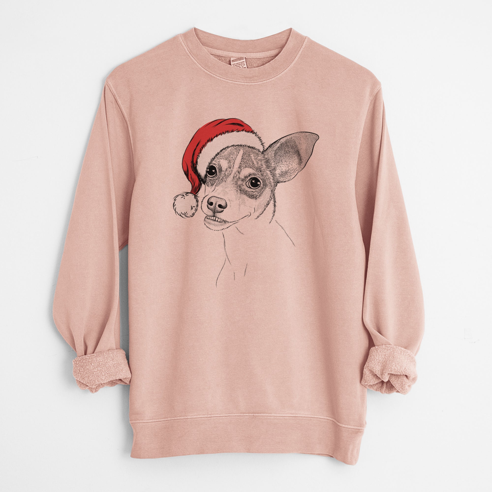 Santa Kailani the Chihuahua Mix - Unisex Pigment Dyed Crew Sweatshirt