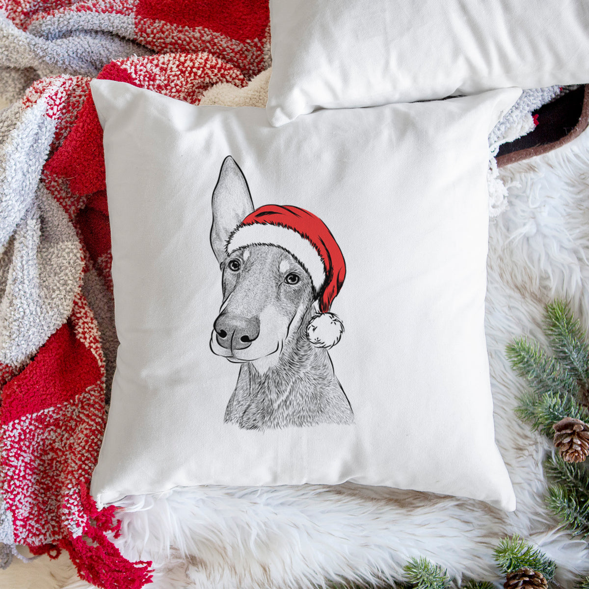 Kain the Doberman Pinscher - Throw Pillow Cover