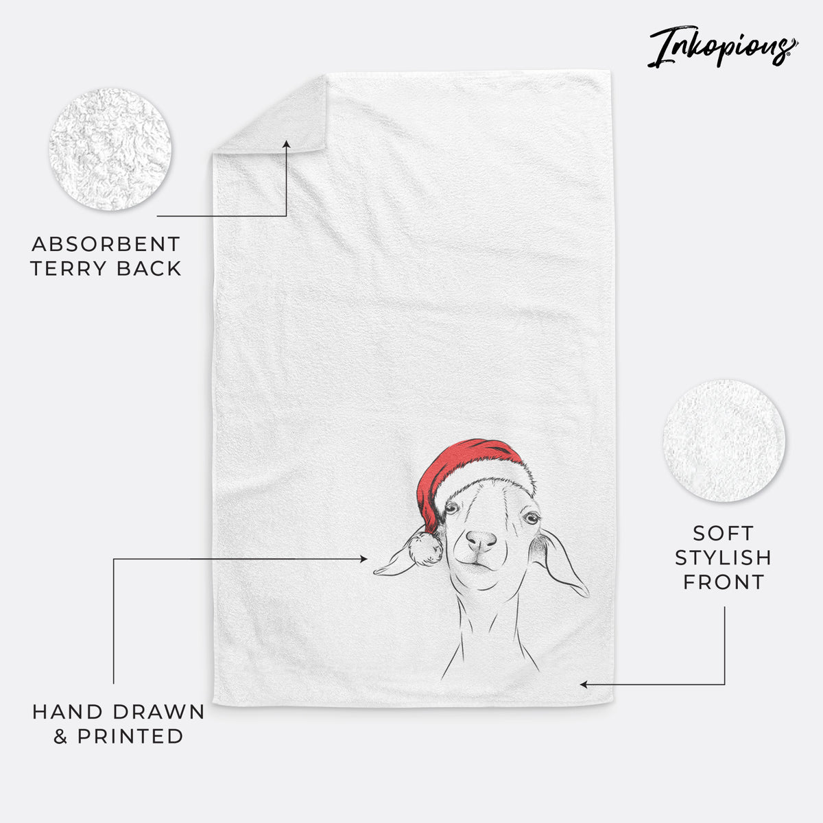 Kara Dune the Spanish Boer Goat Decorative Hand Towel