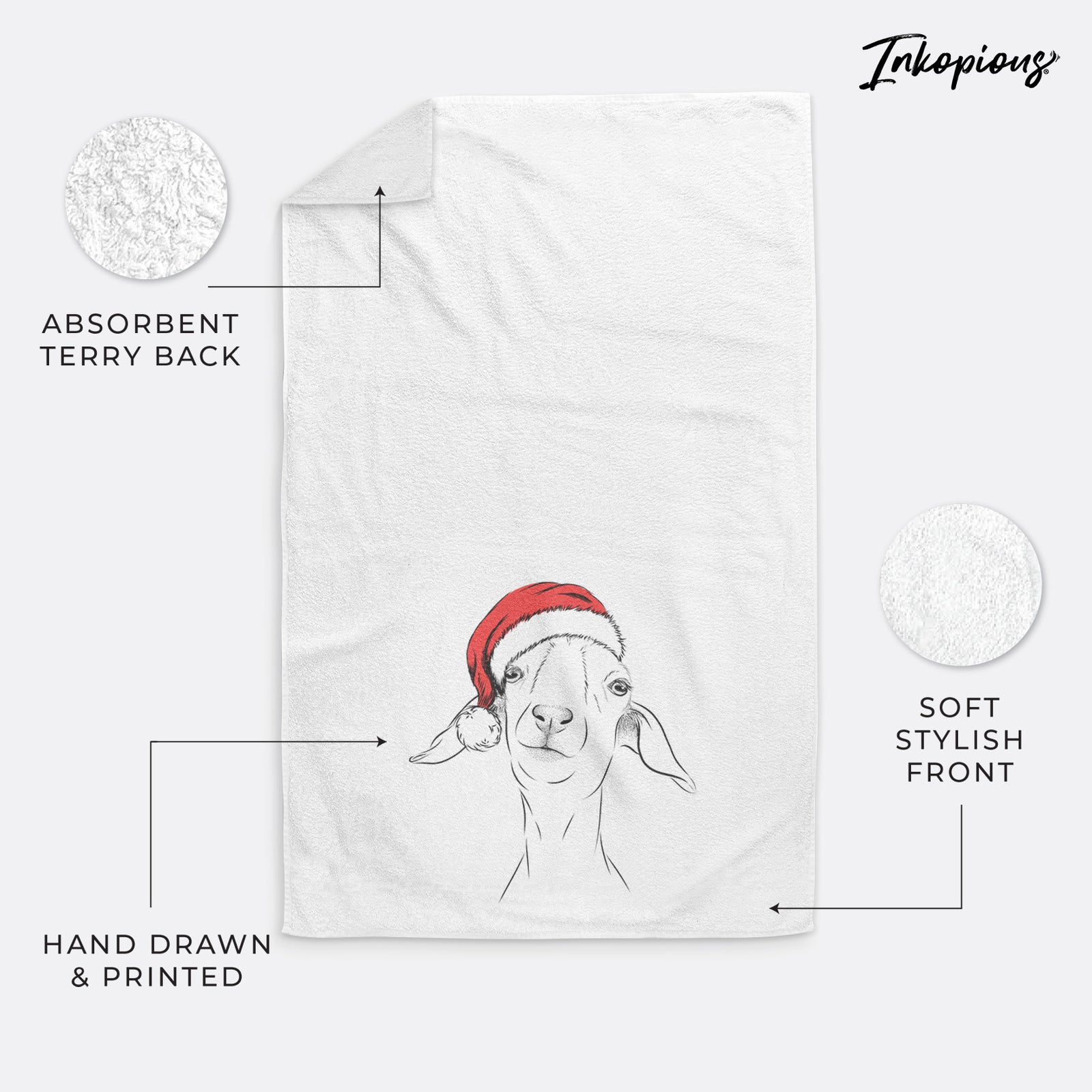 Kara Dune the Spanish Boer Goat Decorative Hand Towel