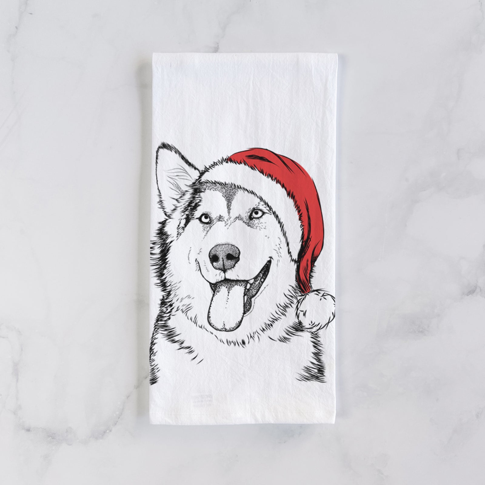 Kaskae the Alaskan Malamute Tea Towel