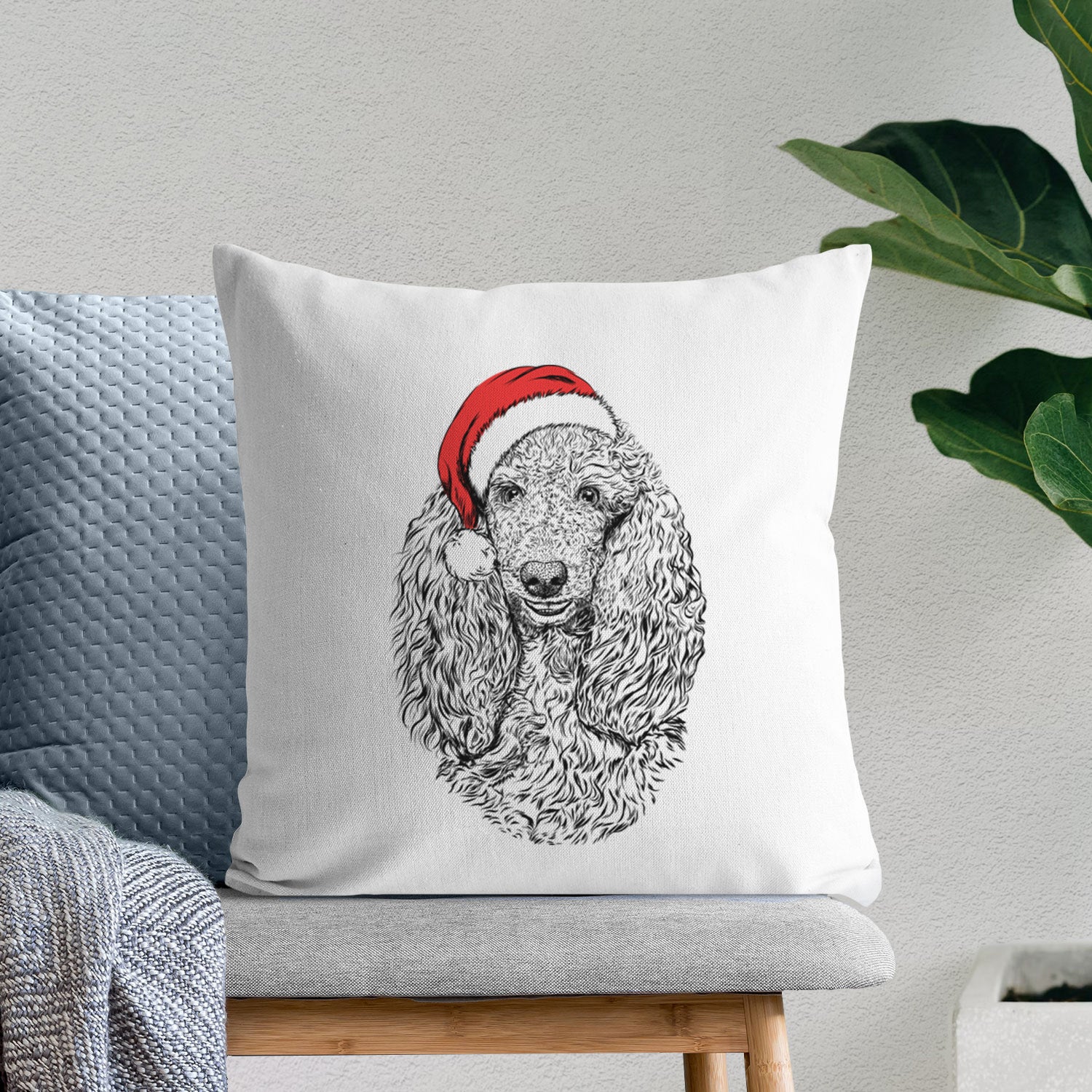 Kenna the Standard Poodle - Throw Pillow Cover