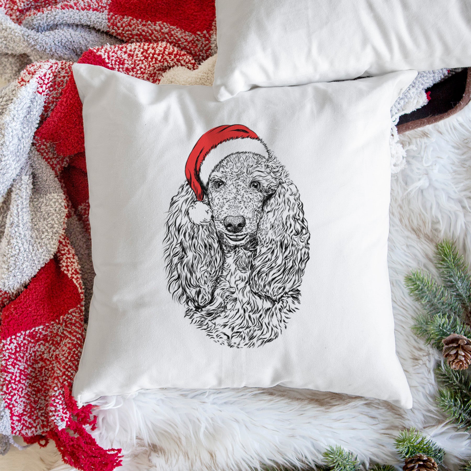 Kenna the Standard Poodle - Throw Pillow Cover