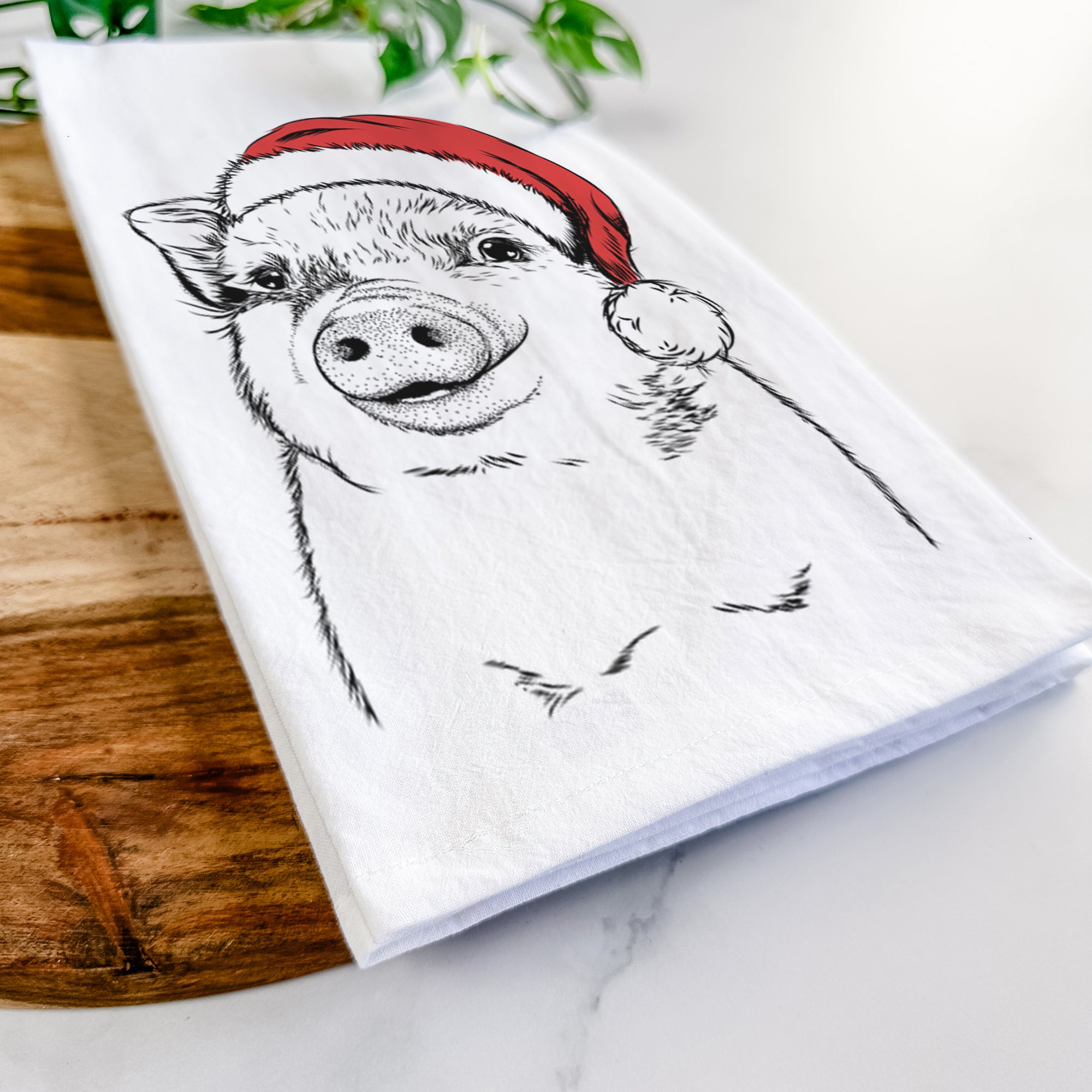 Kevin the Spotted Pig Tea Towel