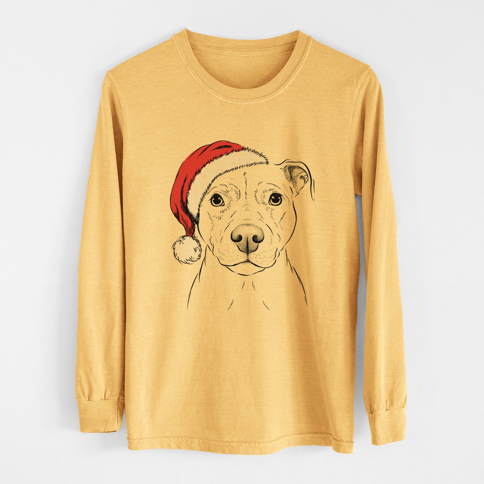 Santa Khaleesi the Pitbull - Heavyweight 100% Cotton Long Sleeve