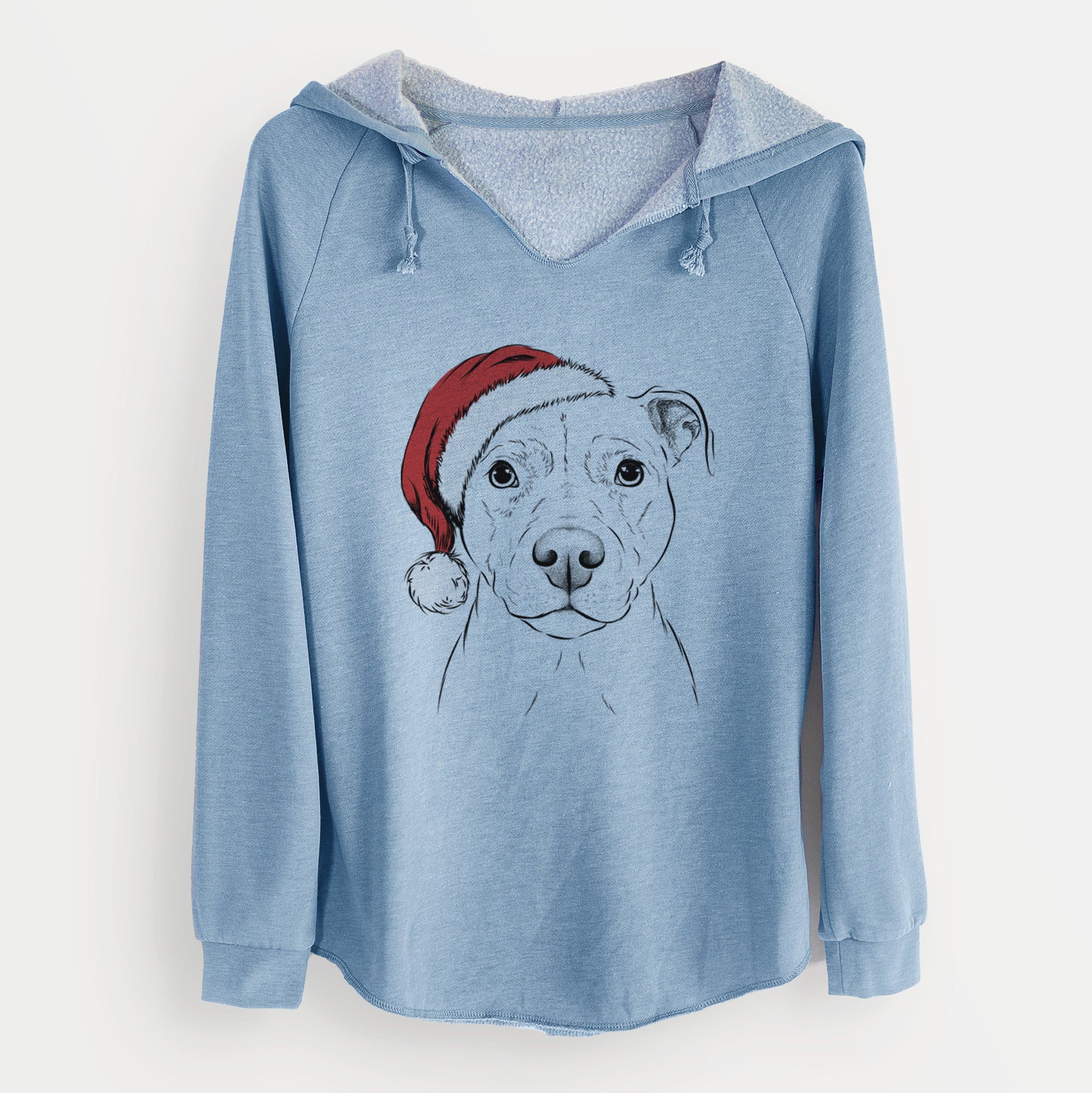 Santa Khaleesi the Pitbull - Cali Wave Hooded Sweatshirt