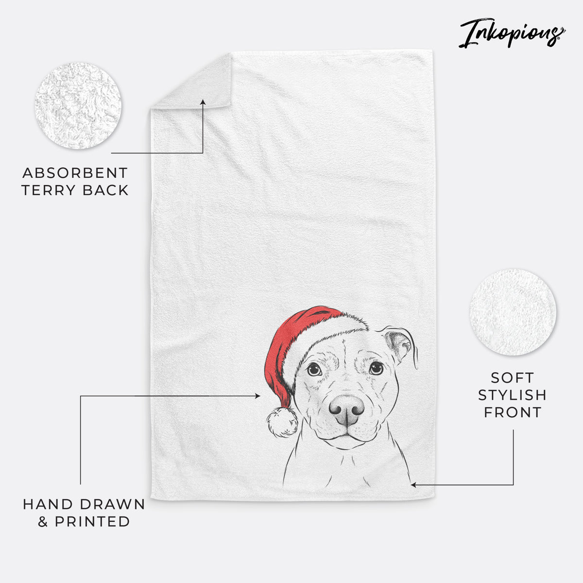 Khaleesi the Pitbull Decorative Hand Towel