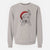 Santa Kisses the Pitbull - Unisex Pigment Dyed Crew Sweatshirt