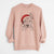 Santa Kisses the Pitbull - Unisex Pigment Dyed Crew Sweatshirt