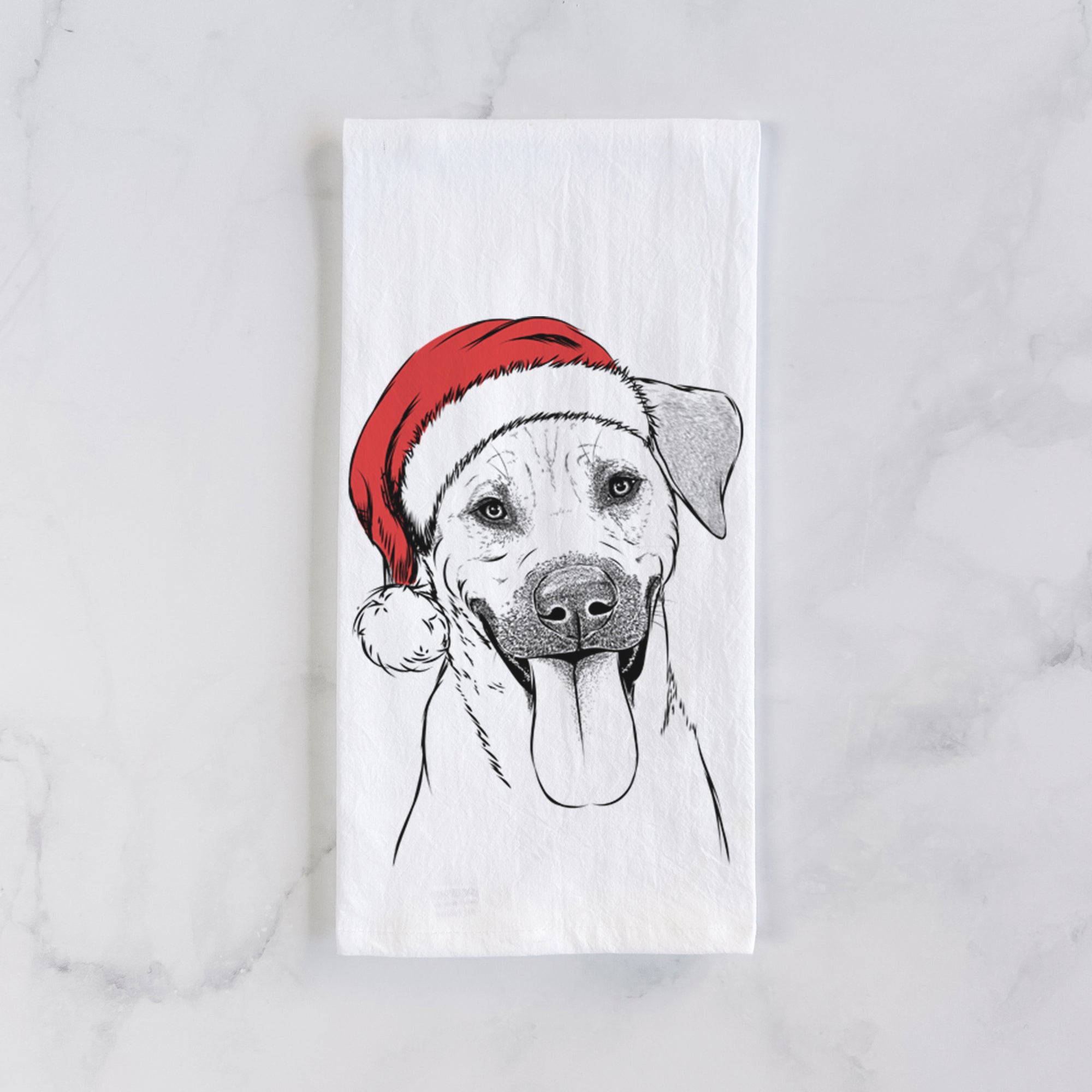 Koda the Black Mouth Cur Tea Towel