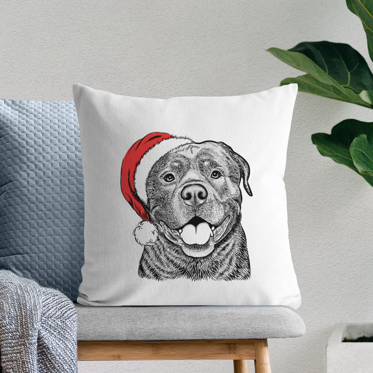 Kojak the Rottweiler - Throw Pillow Cover