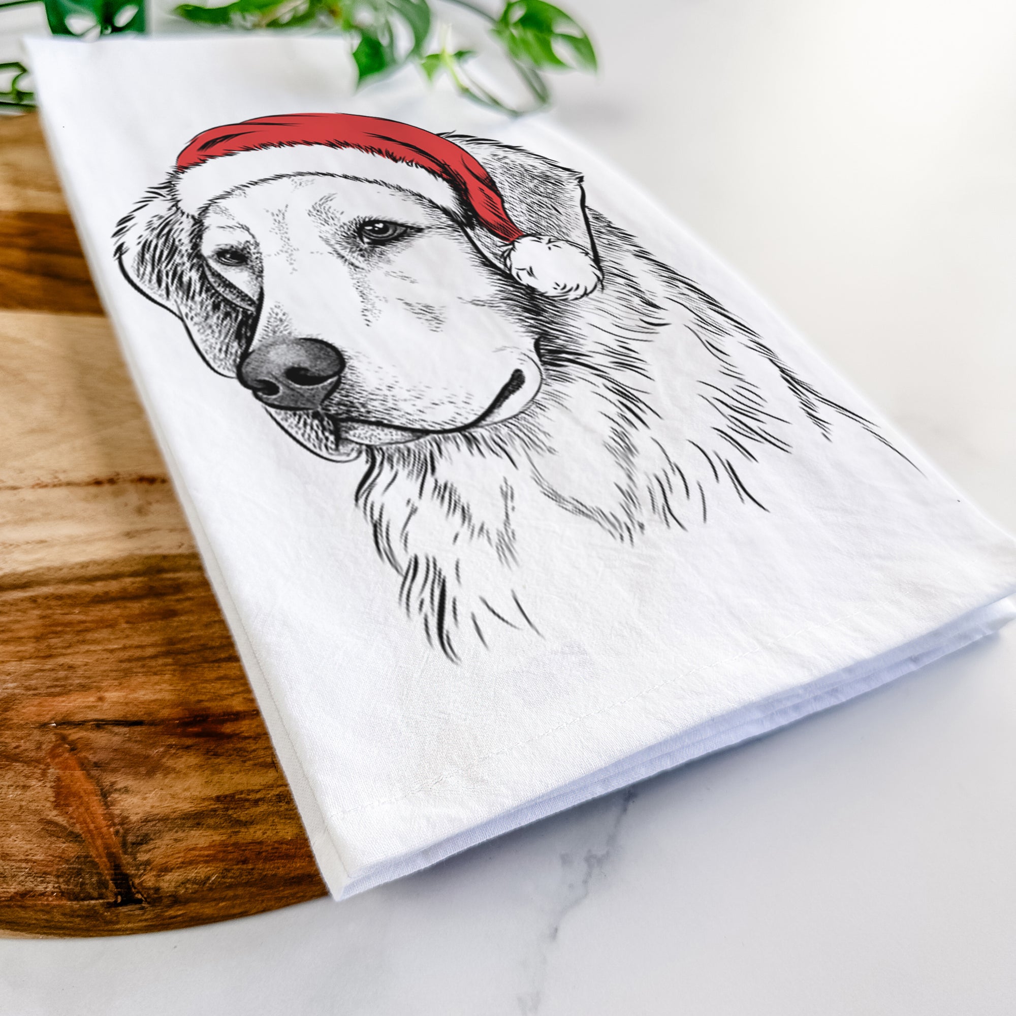 Kula the Golden Retriever Tea Towel