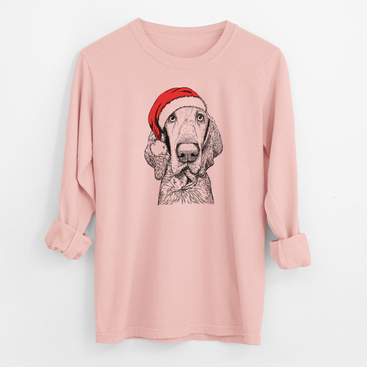 Santa Kylie the Bracco Italiano - Men's Heavyweight 100% Cotton Long Sleeve