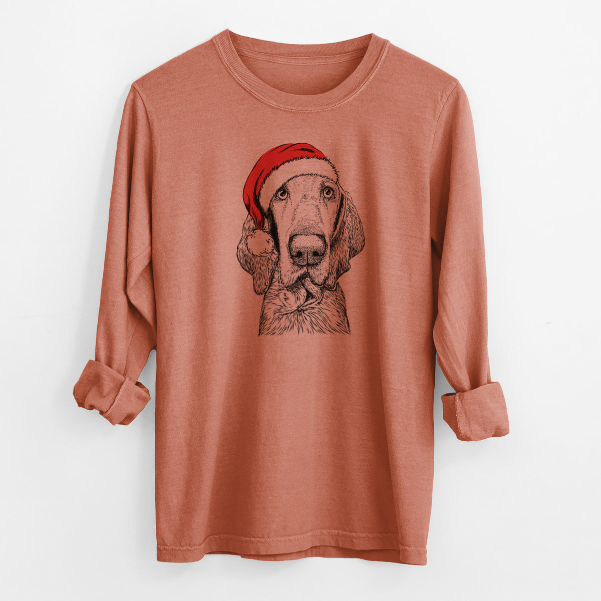 Santa Kylie the Bracco Italiano - Men's Heavyweight 100% Cotton Long Sleeve